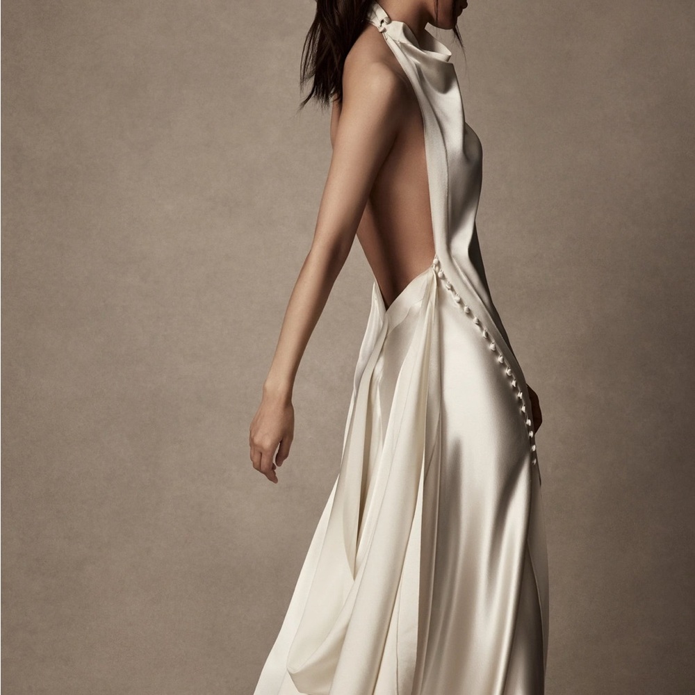 Danielle Frankel Sasha Silk Wedding Dress (S/M) - Picture 2 of 6